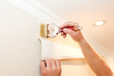 Pose de papier peint à Cléon-d'Andran — revêtements muraux et toiles de verre